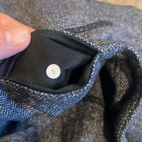 Lululemon Wunder Under Pant Tight Yoga Black Swan grey  Herringbone 8 Heathered - Picture 5 of 8